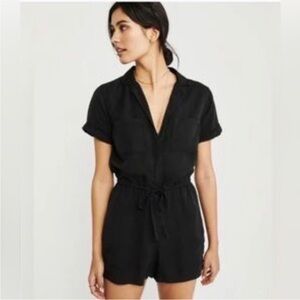 A&F Linen Blend Romper XXS